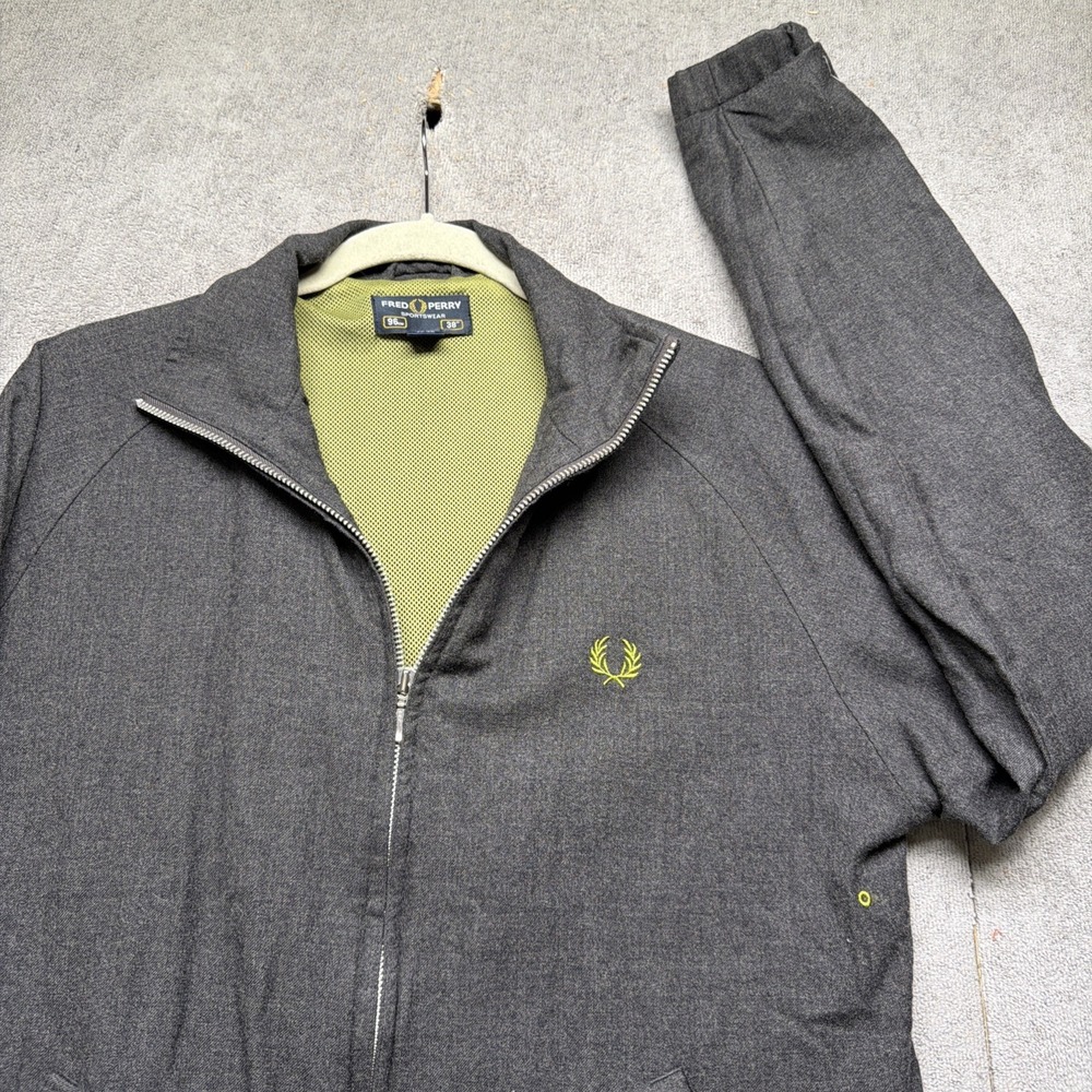 Fred Perry Wool Blend Track Jacket Laurel Wreath Full Zip Men's‎ Small 38